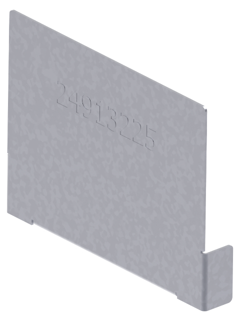 BG-FLEX glass, Stirnwand Edelstahl für RB130