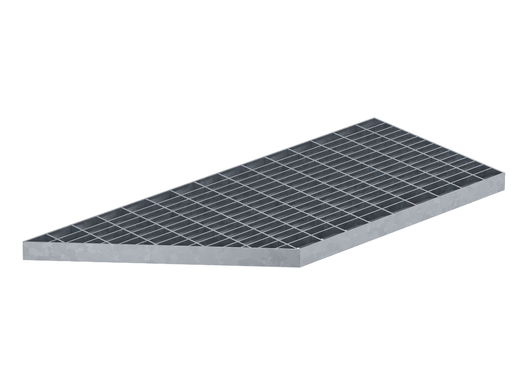 base Gitterrost MW 30/10 für Eckelement verzinkt links RB 200