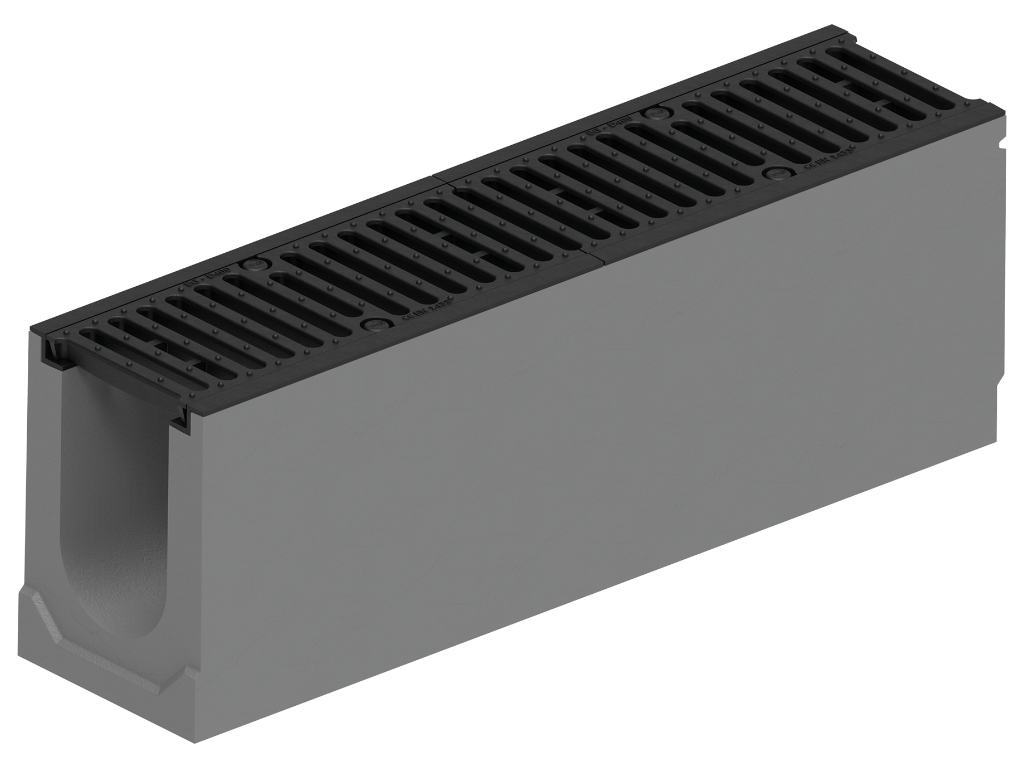 Schwerlastrinne SV mit Gusszarge und Sicherheitsfalz NW 150