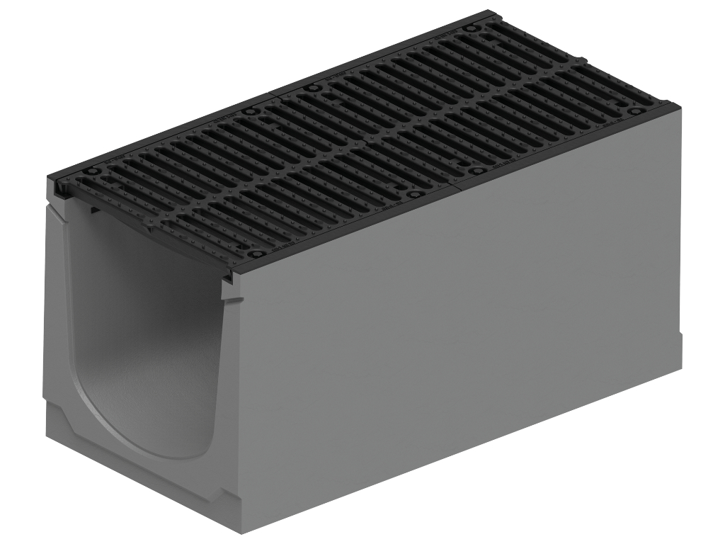 Schwerlastrinne mit Gusszarge und Sicherheitsfalz NW 400