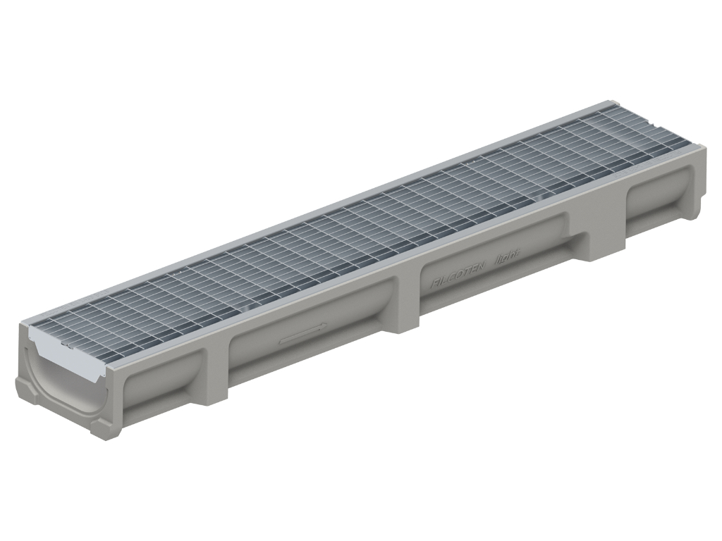 BG-FILCOTEN® light mini, Rinnenkörper mit Sicherheitsfalz NW 150