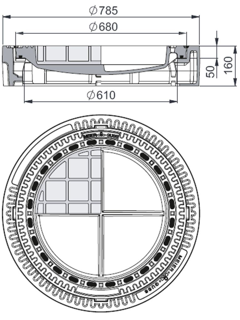 Rahmen: Gusseisen | Deckel: Gusseisen