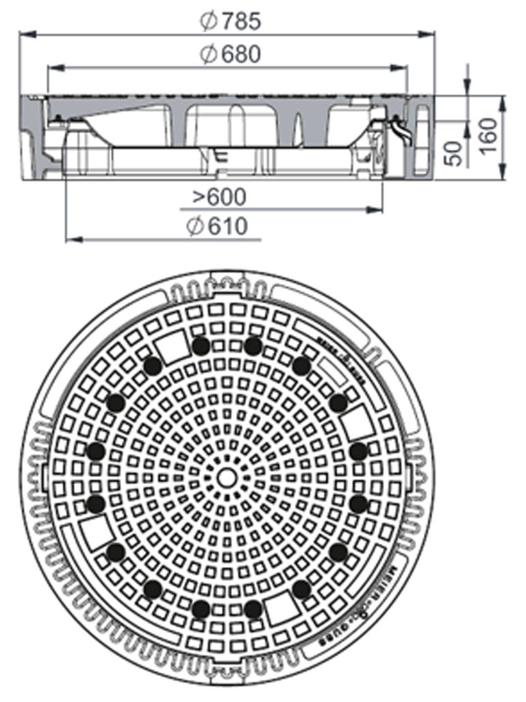 Rahmen: Gusseisen | Deckel:  Gusseisen