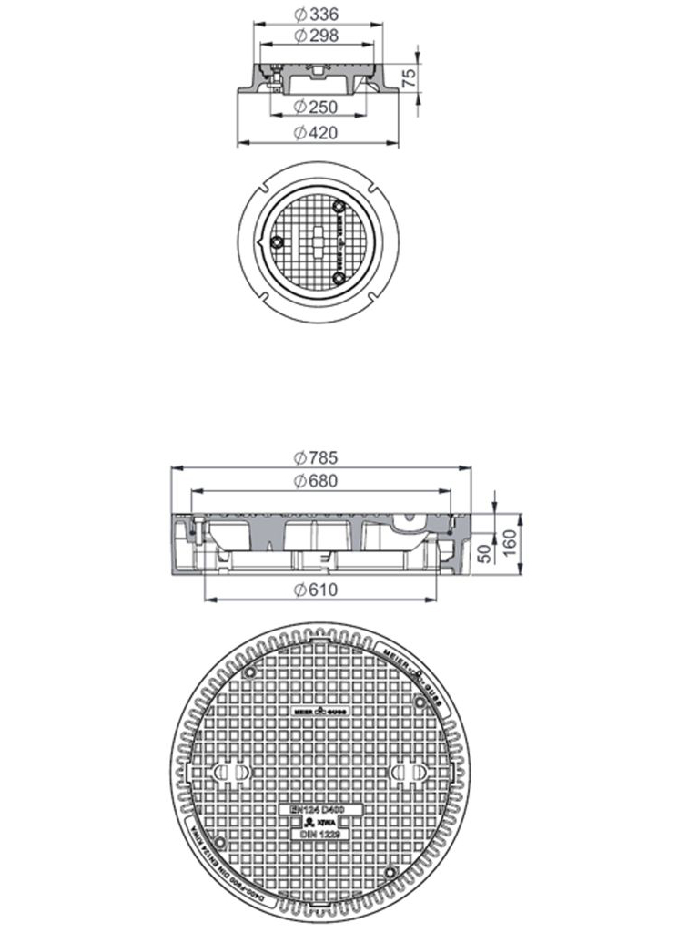 Rahmen: Gusseisen | Deckel: Gusseisen