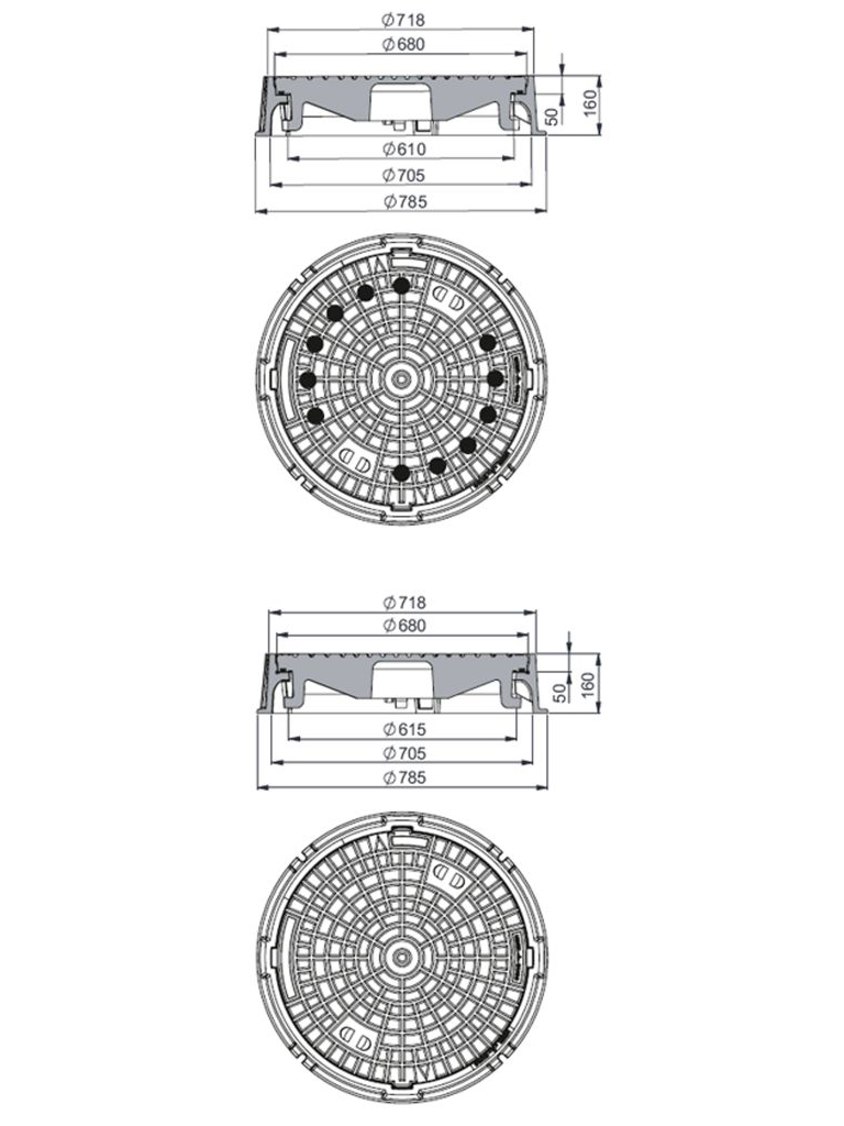 Rahmen: Gusseisen | Deckel: Gusseisen