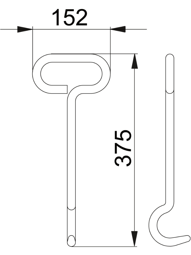 Aushebeschlüssel aus Stahl