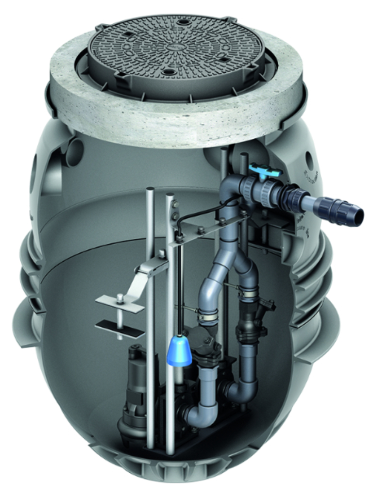 Fertigpumpstation Powerlift-P duo – Belastungsklasse B 125/D 400