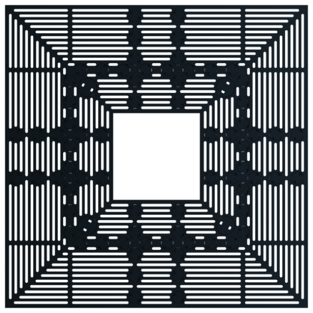 WOTAN NR.30 QUADRAT 160X160/ 32X32 GJS SCHWARZ