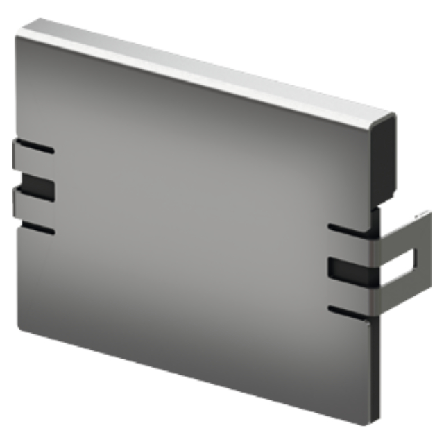 Stirnwand für Rinnenanfang (Flachrinne) Stahl verzinkt NW 100