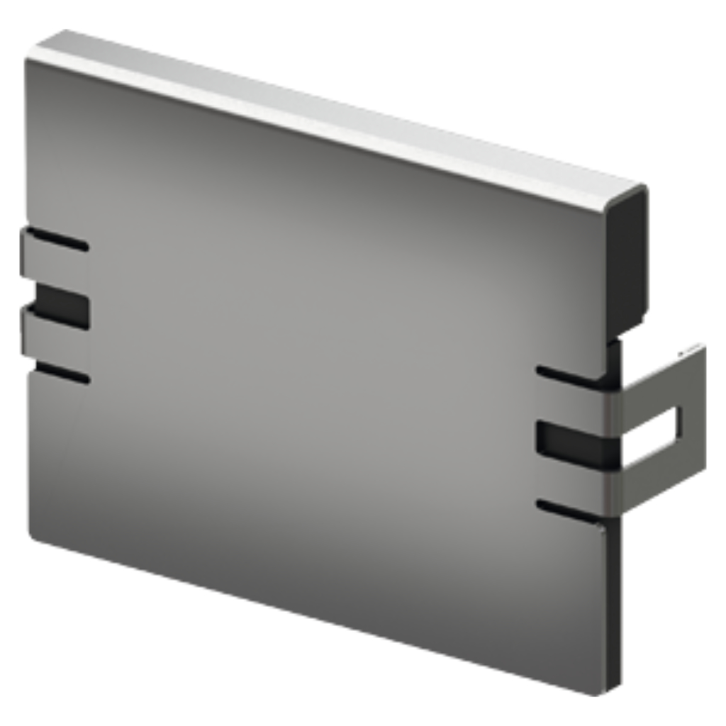 Stirnwand für Rinnenanfang (Flachrinne) Stahl verzinkt NW 100