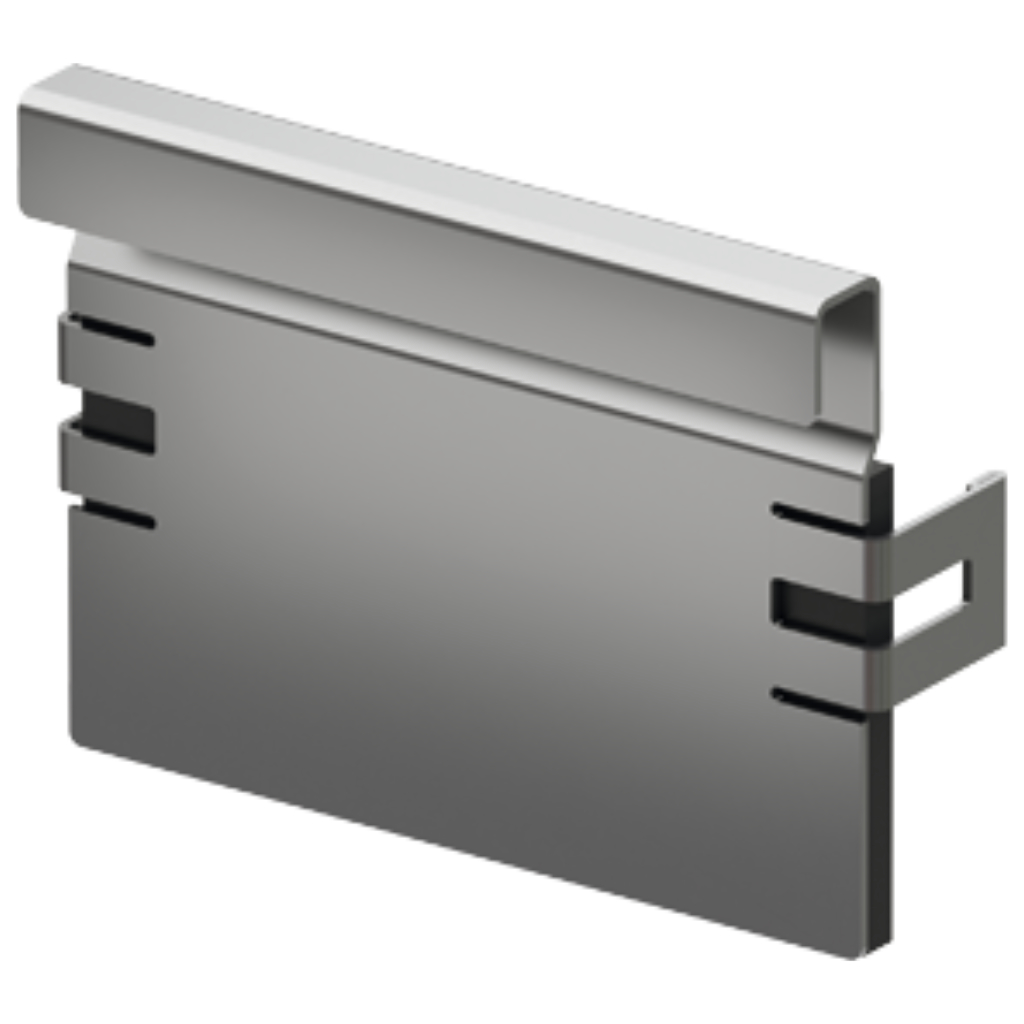 Stirnwand für Rinnenende (Flachrinne) Stahl verzinkt NW 100