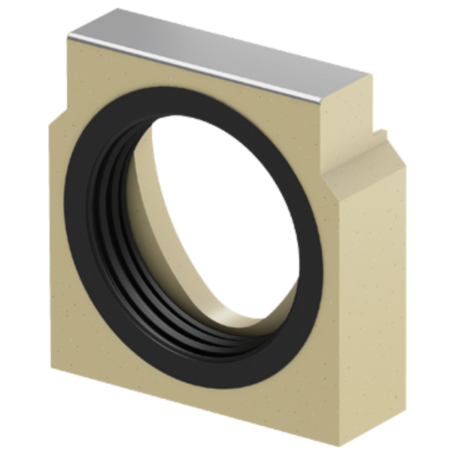 Stirnwand für Rinnenende (LLD) Edelstahl NW 100 Typ 0 - 20