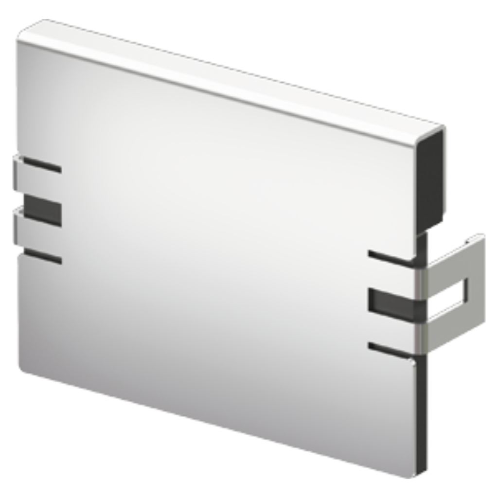 Stirnwand für Rinnenanfang (Flachrinne) Edelstahl NW 100