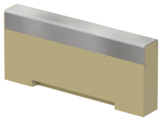 Kombistirnwand (Flachrinne) Stahl verzinkt NW 100