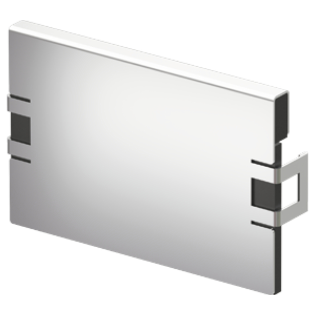 Stirnwand für Rinnenanfang (Flachrinne) Edelstahl NW 150