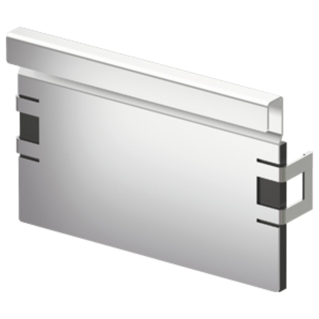 Stirnwand für Rinnenende (Flachrinne) Edelstahl NW 150