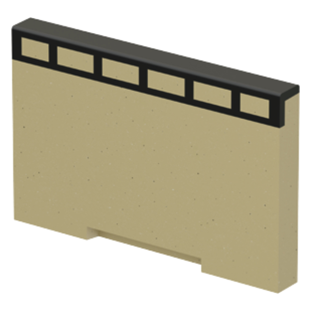 Kombistirnwand (Flachrinne) Gusseisen NW 150