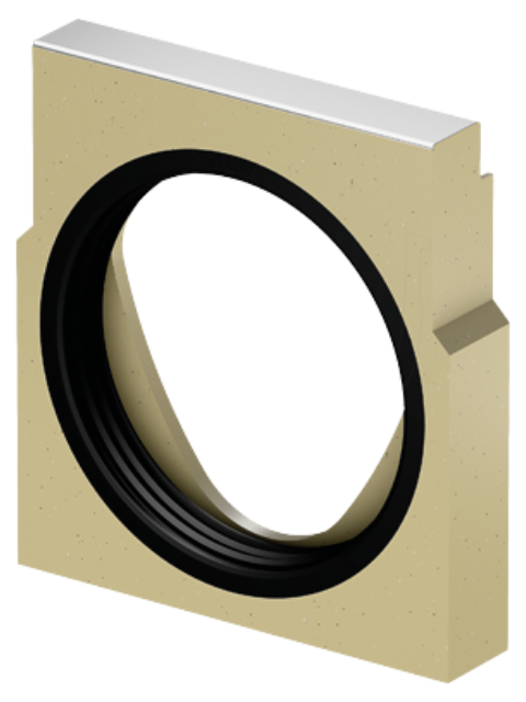 Stirnwand für Rinnenende (LLD) Edelstahl NW 200