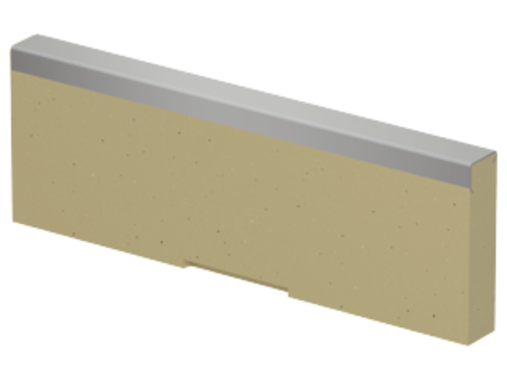 Kombistirnwand (Flachrinne) Stahl verzinkt NW 300