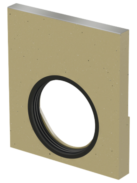 Stirnwand für Rinnenende (LLD) Edelstahl NW 300