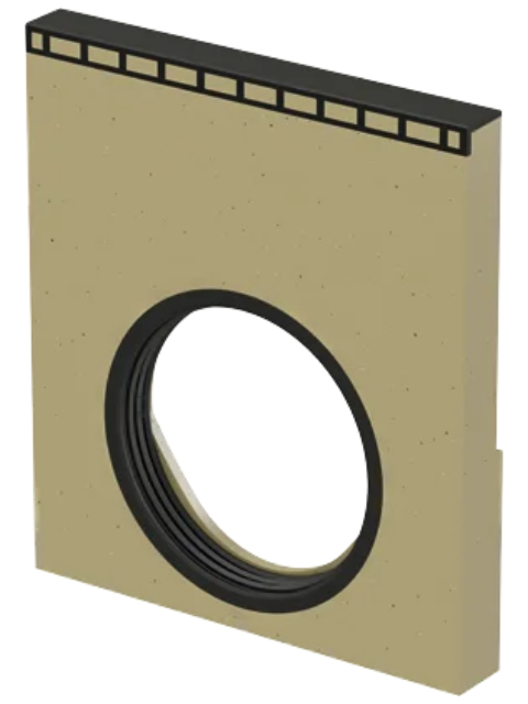 Stirnwand für Rinnenende (LLD) Gusseisen NW 300