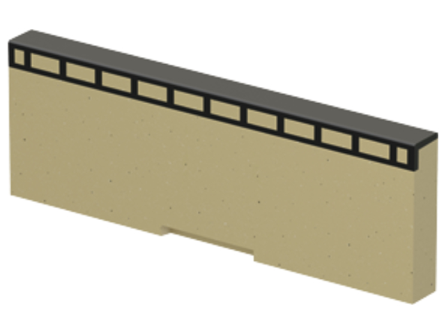 Kombistirnwand (Flachrinne) Gusseisen NW 300