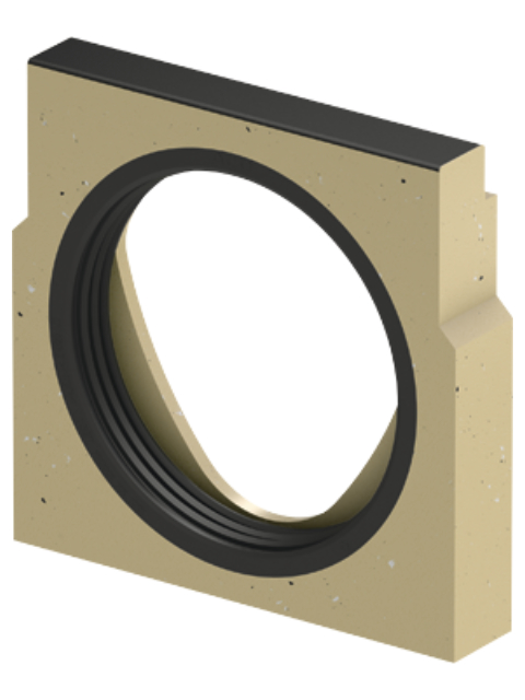 PowerDrain Stirnwand für Rinnenende (LLD) Gusseisen NW 200