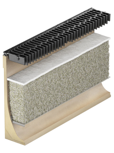 Set ACO PowerDrain Stormclean 300 Substratrinne mit Boden-Trennblech