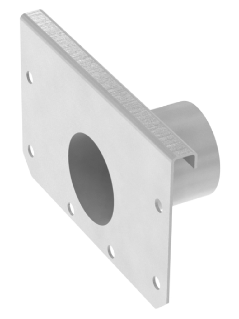 Kastenrinne 125 Stirnwand mit Stutzen