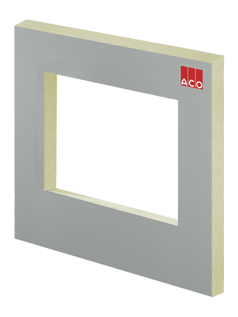 ACO THERM BLOCK 123X140X10,0, FENSTERAUSSPARUNG 97X97