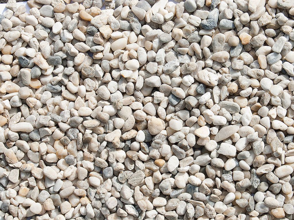 Quarzkiesel, Weiß-Bunt