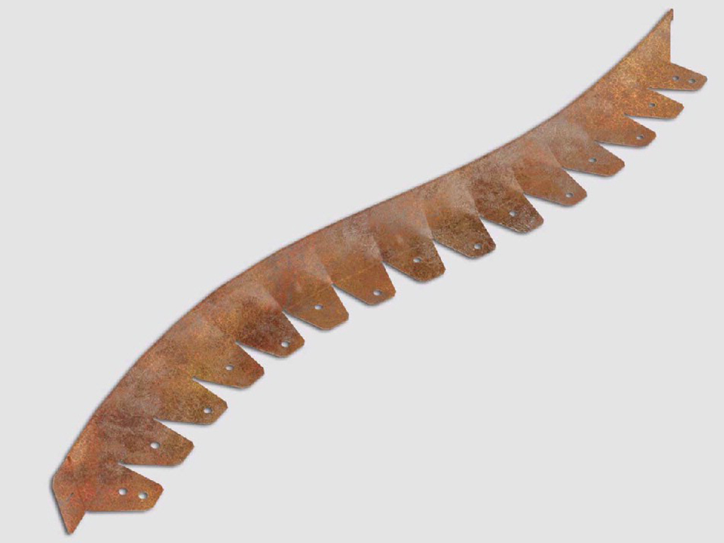 L-Rasenkante Kurve Blank-Heavy Rost-Br. 196x10cm 1Stk 3,8kg