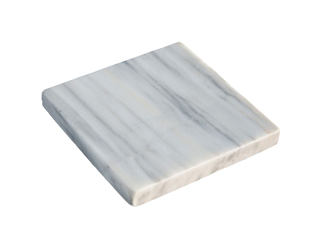Marmor-Trittpl. Wolken-Weiß L40xB40xH4,5cm 1Stk ca19,2kg