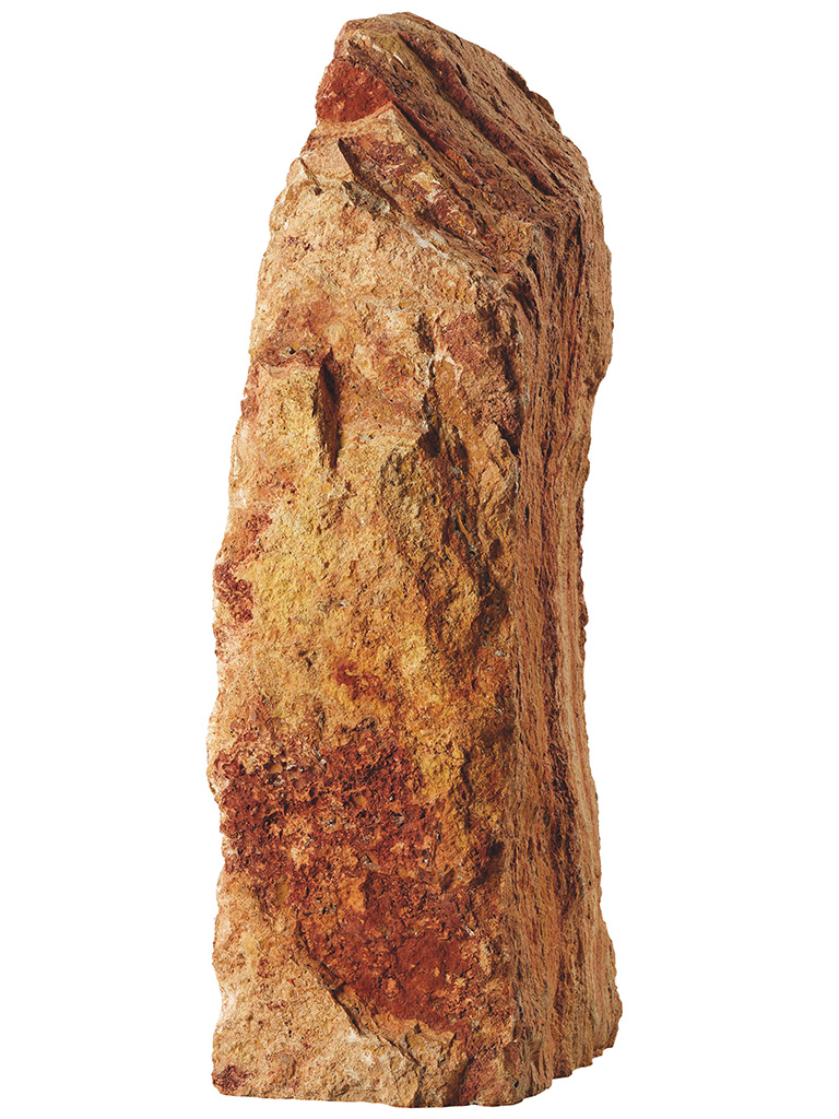 Travertin-Monolith, Feuer-Rot