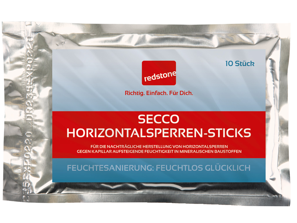 Secco Horizontalsperren-Sticks 10 Stck.-Paket