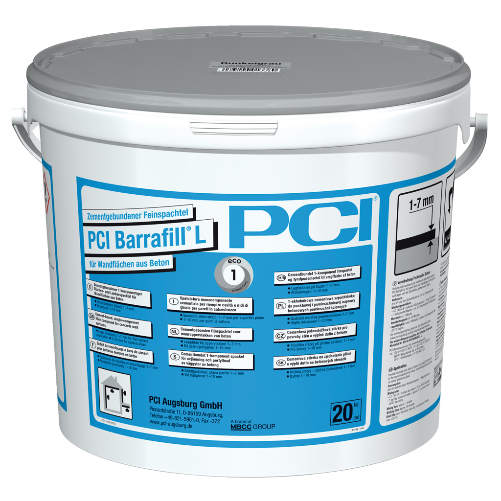 PCI Barrafill® L_20-kg-Eimer_dunkelgrau