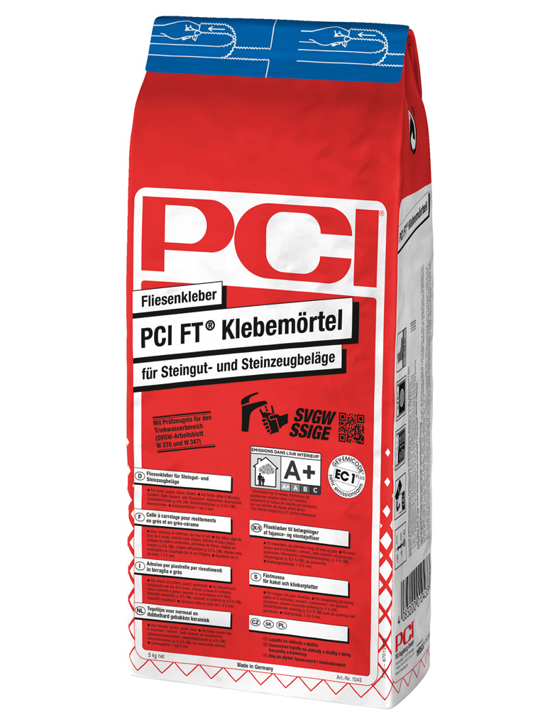 PCI FT® Klebemörtel_5-kg-Beutel_grau