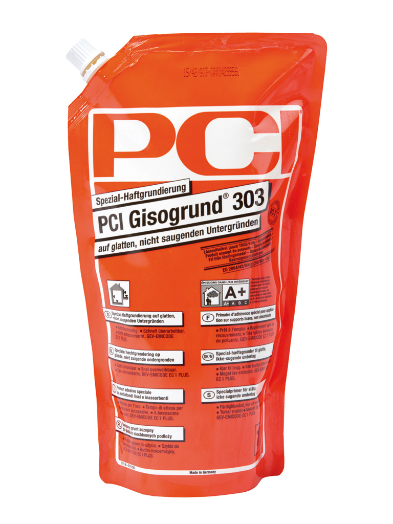 PCI Gisogrund® 303_1-l-Standbodenbeutel_hellgelb lasierend