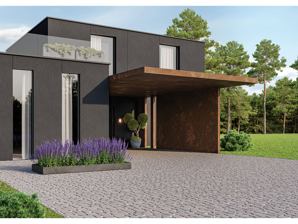 Rasenplatte Dribbs 39,9x39,9x8 cm grau