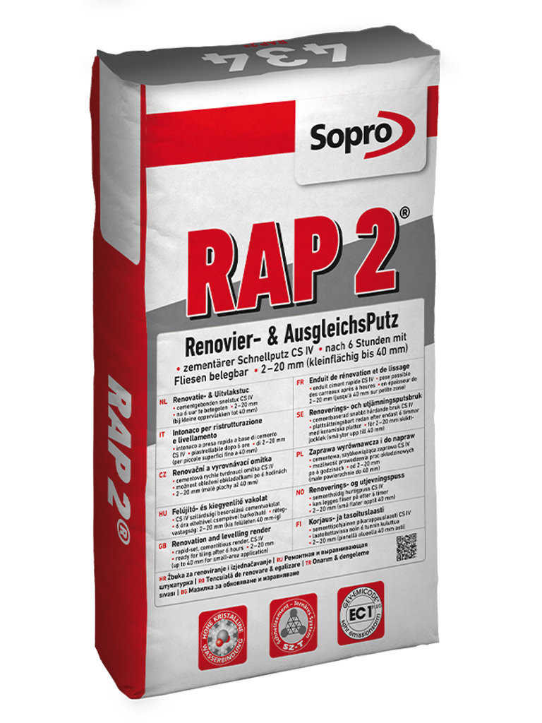 RAP 2® Renovier- & AusgleichsPutz 25 kg