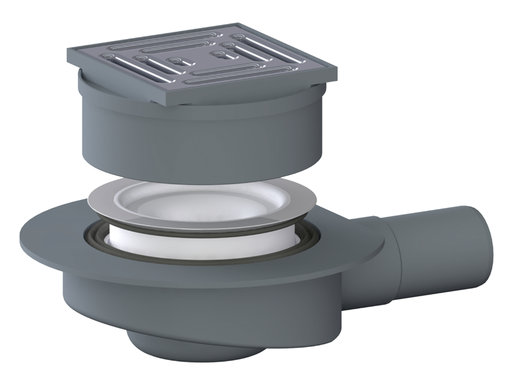 Sopro ShowerBase Point Ablauf waagerecht flach DN 40