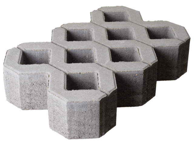 Rasengitterstein 60x40x12 cm Grau