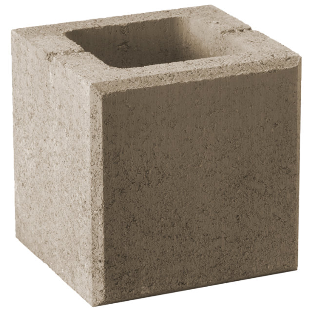 Zaunstein Modern 20cm natur Sand Halbstein