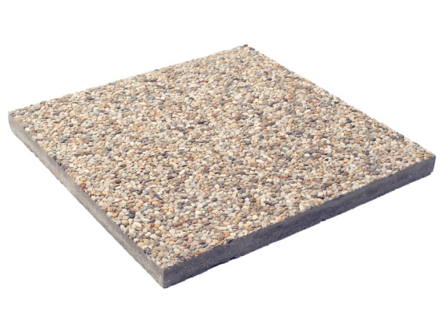 Waschbeton Platte mit Fase 50x50x4