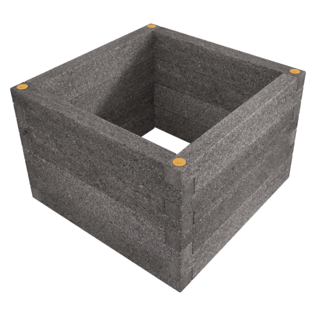 Durisol Hochbeet K-Form 120x120x80 Anthrazit