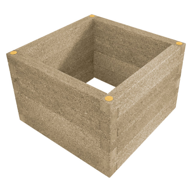 Durisol Hochbeet K-Form 120x120x80 Beige