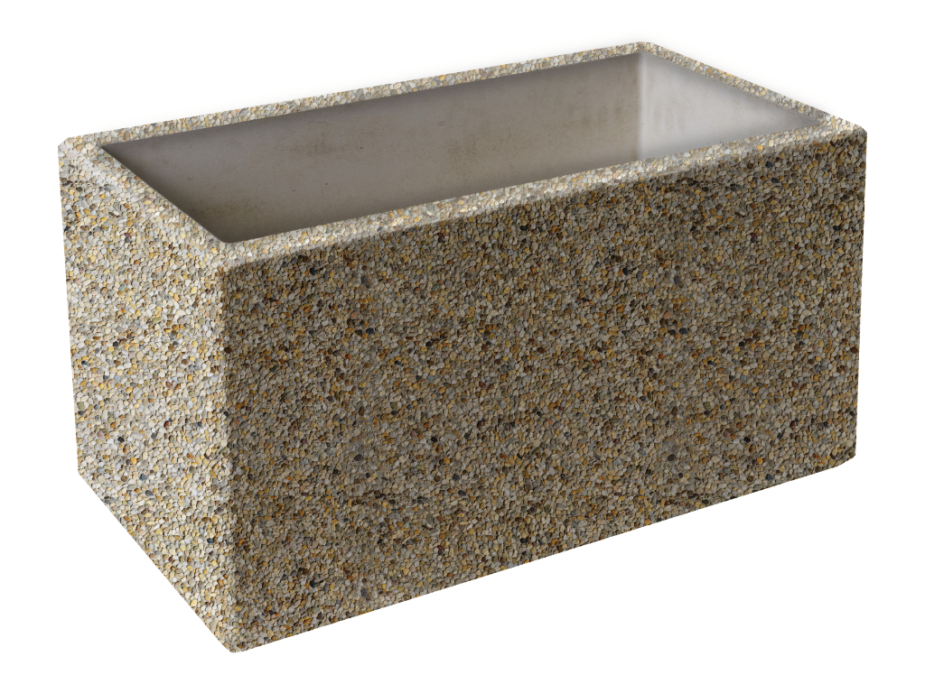 Waschbeton Blumenwanne Rechteckig 120x60x60 cm