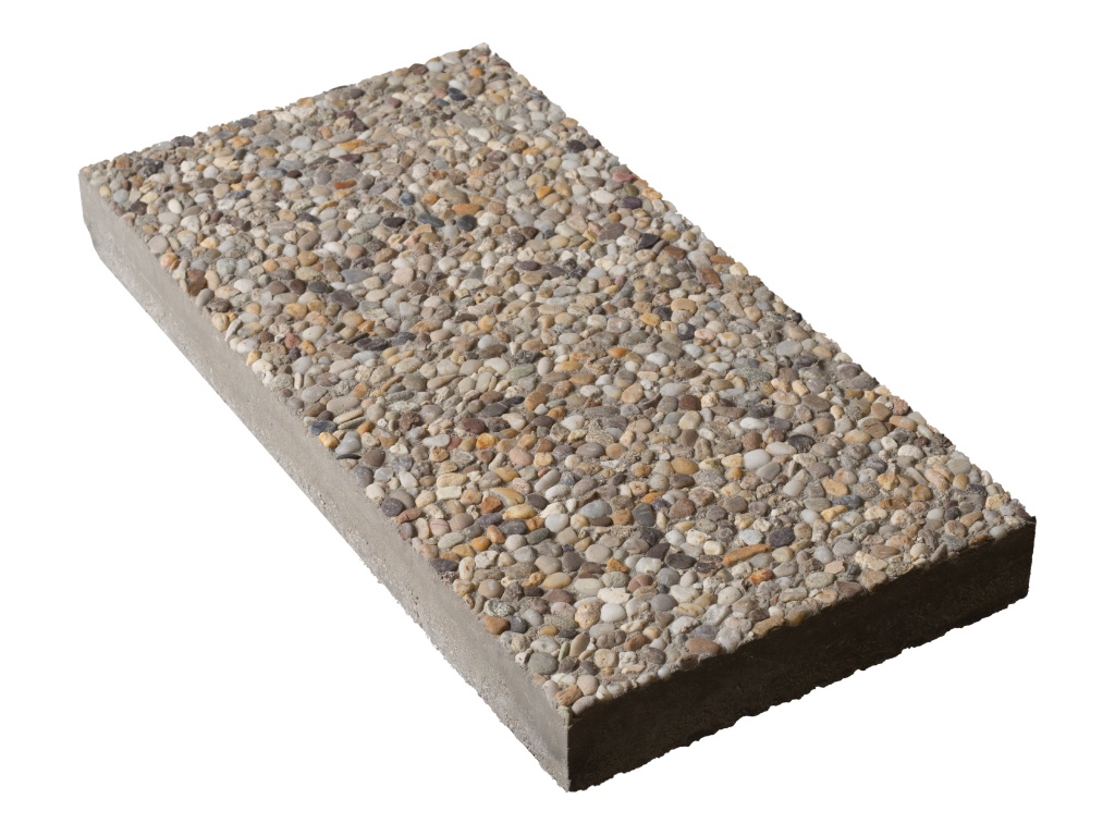 Waschbeton Halbplatte 