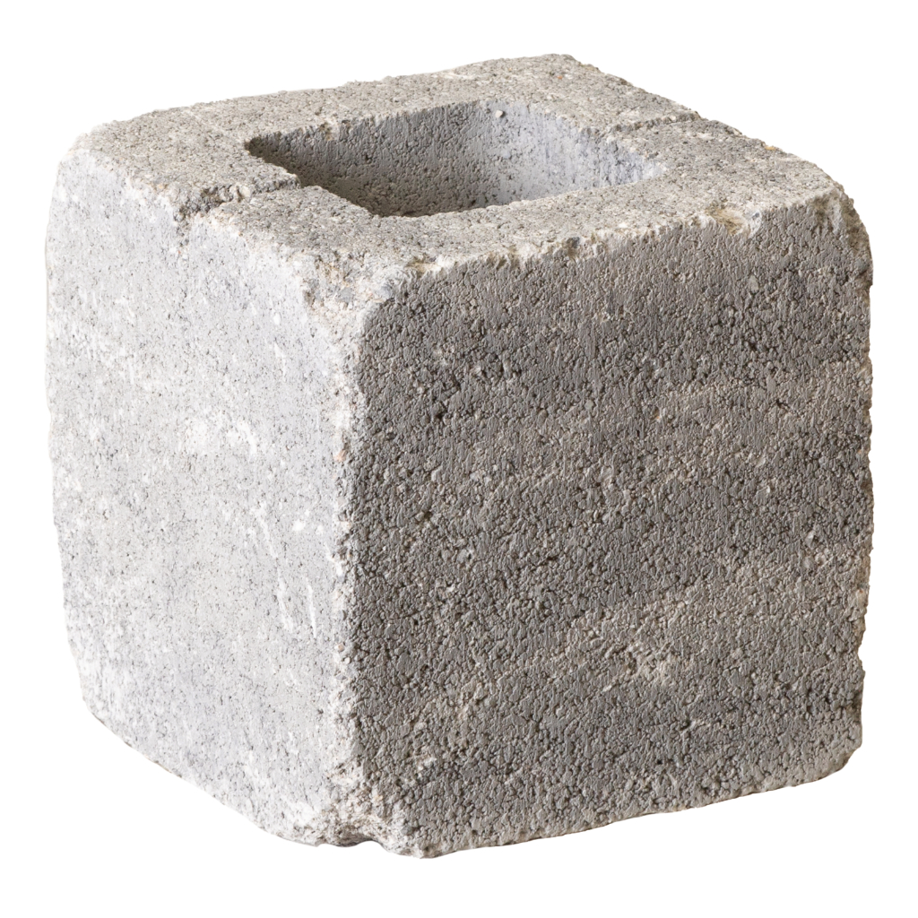 Zaunstein Antik 20cm Rauchquarz Halbstein Format 20 x 20 x 2