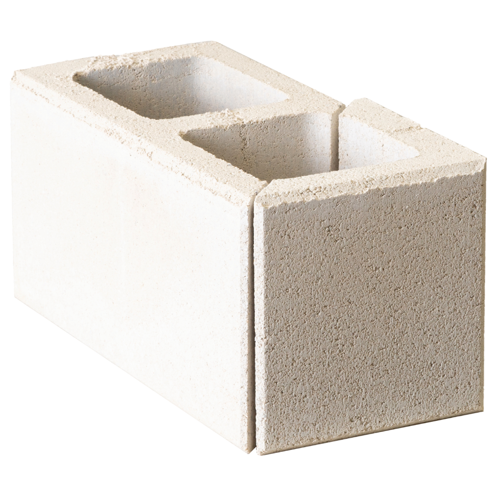 Zaunstein Modern 20cm natur Arktis Eckstein 40x20 links gesc